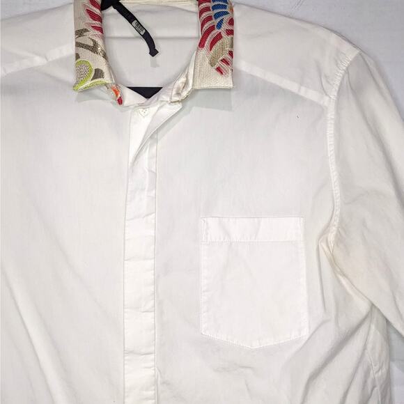 Haider Ackermann Short Sleeve Buttons Down Shirt White Women's Size 40 US Medium - Picture 6 of 15